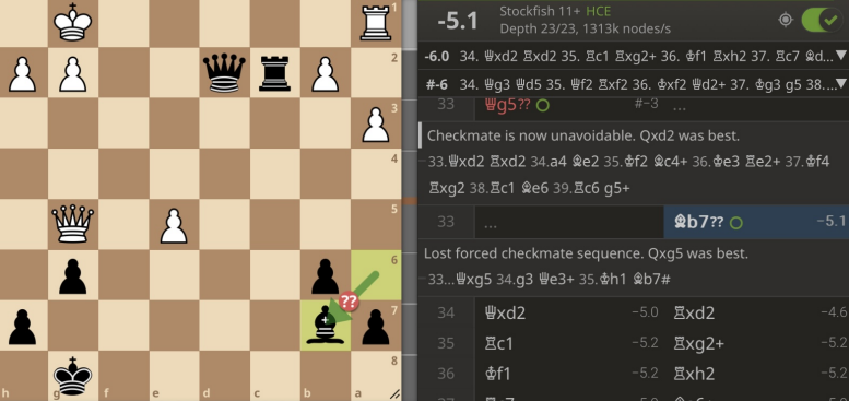 New analysis board feature, so you can see mistakes, inaccuracies and  blunders more easily. Kind of similar to chess.com's system : r/lichess