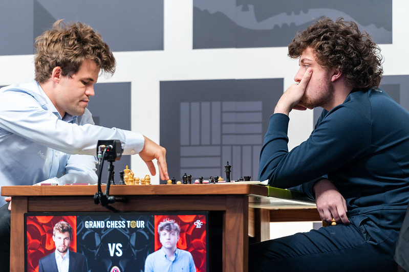 Photo: Crystal Fuller / Saint Louis Chess Club - Carlsen accused Niemann of cheating after this game, on September 4th