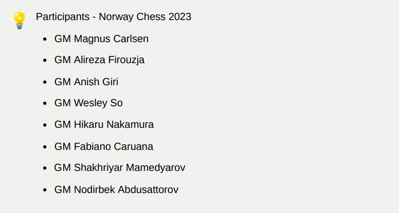 Norway Chess 2023 - All the Information 