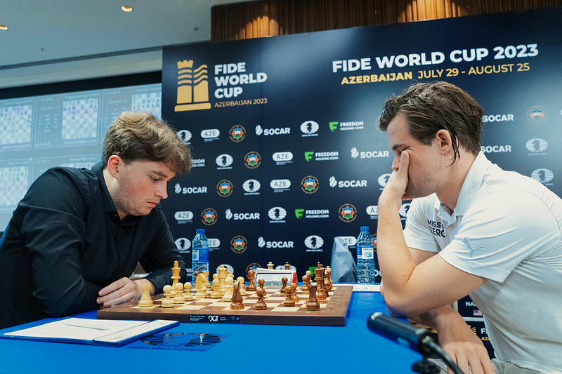 Chess World Cup 2023 Highlights: Gukesh loses to Carlsen; Arjun