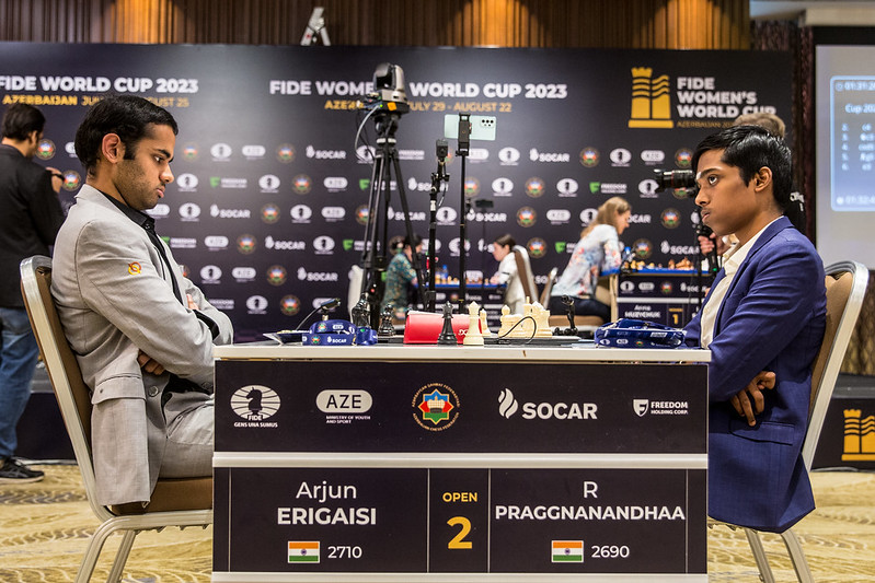Photo: FIDE World Cup / Anna Shtourman - Erigaisi - Praggnanandhaa